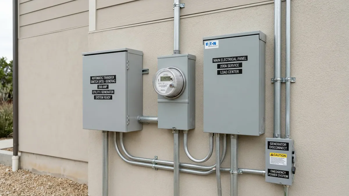 Professional Automatic Transfer Switch (ATS) Installation standby generator installation