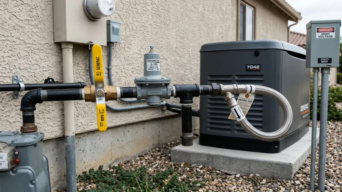 Professional Natural Gas & LP Fuel Line Hookup standby generator installation